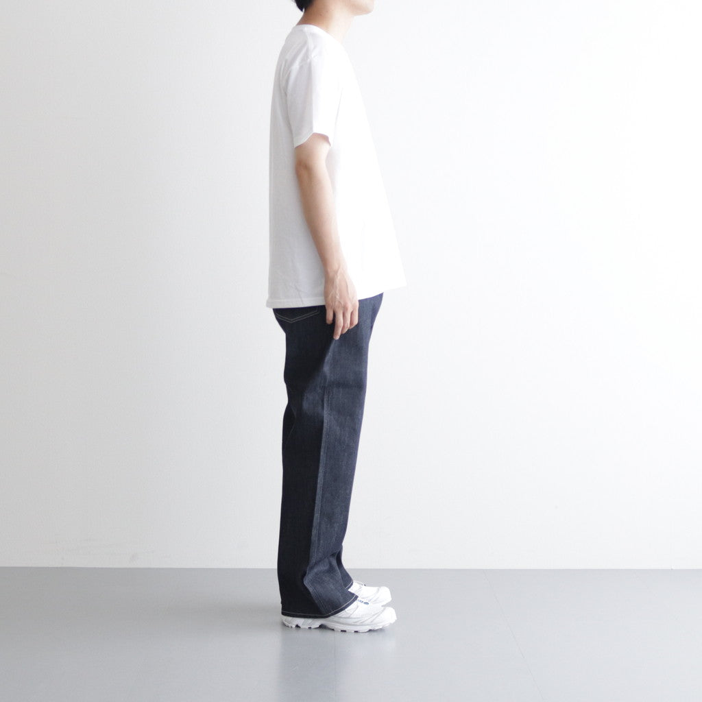 SELVAGE DENIM FIVE POCKET WIDE STRAIGHT PANTS #RIGID [GU233