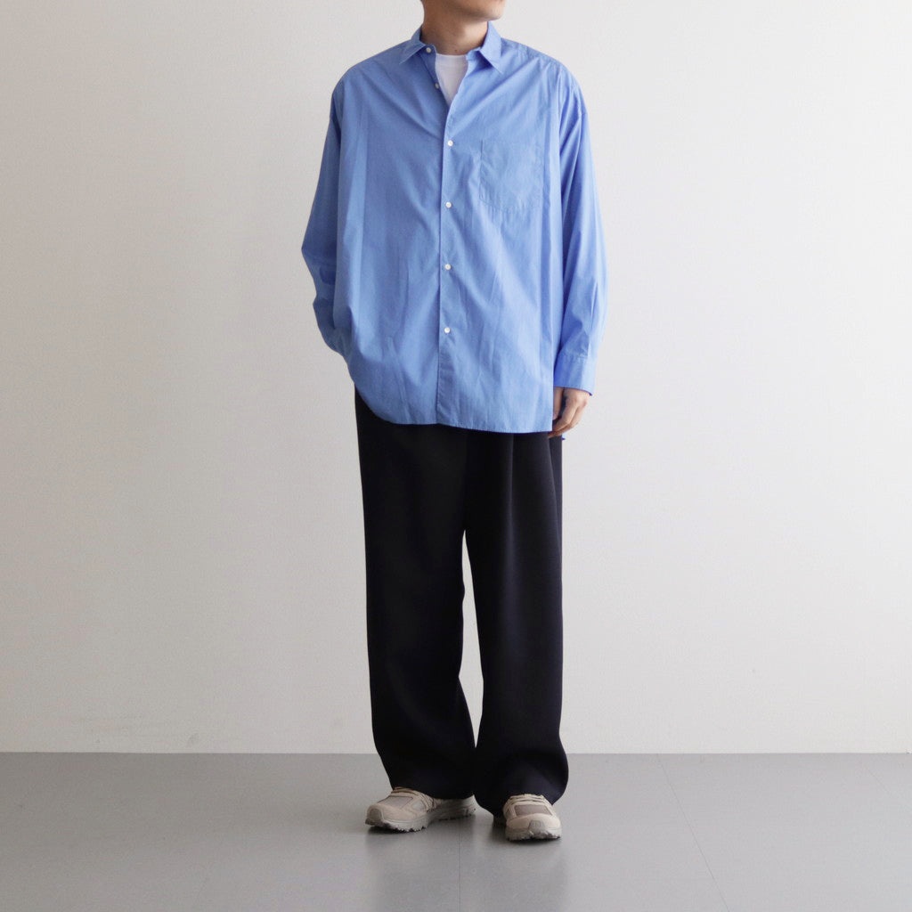 Broad L/S Oversized Regular Collar Shirt #BLUE [GM234-50001B