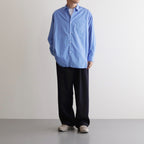 Broad L/S Oversized Regular Collar Shirt #BLUE [GM234-50001B]