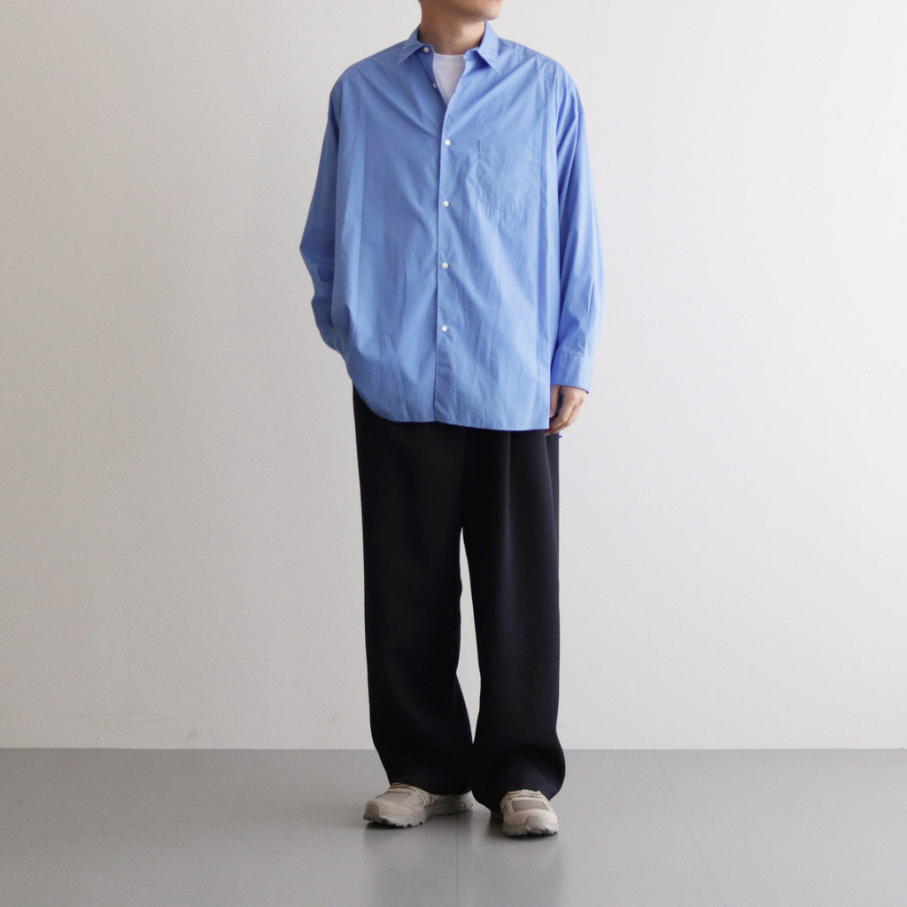 Broad L/S Oversized Regular Collar Shirt #BLUE [GM234-50001B]
