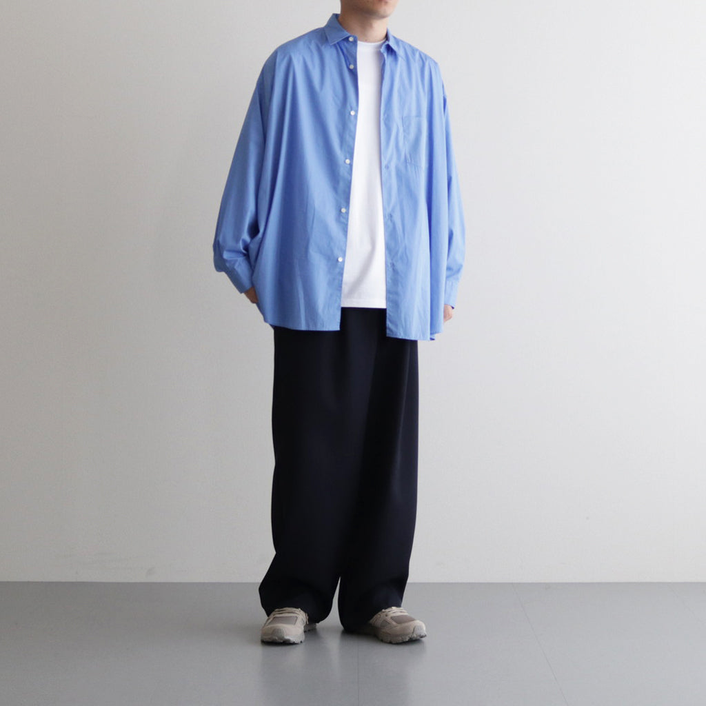 Broad L/S Oversized Regular Collar Shirt #BLUE [GM234-50001B]