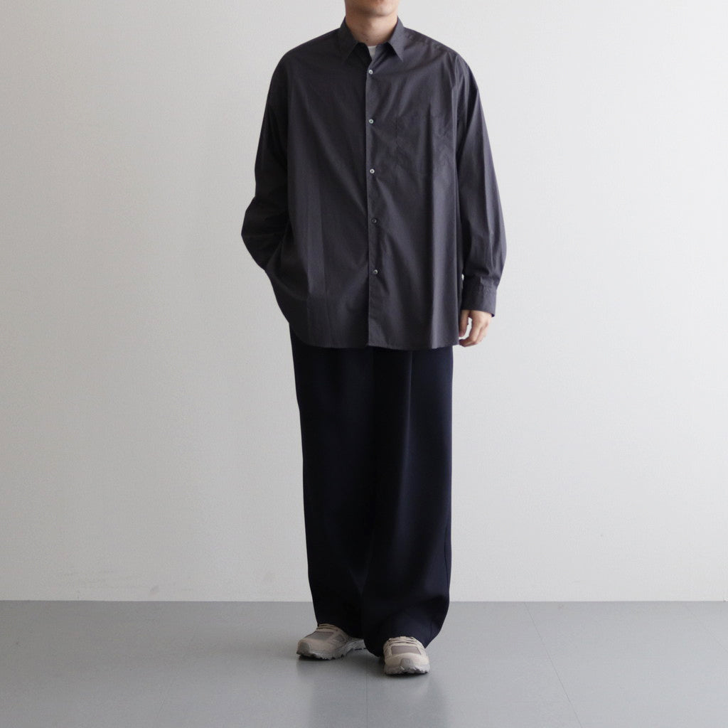 Broad L/S Oversized Regular Collar Shirt #C.GRAY [GM234-50001B]