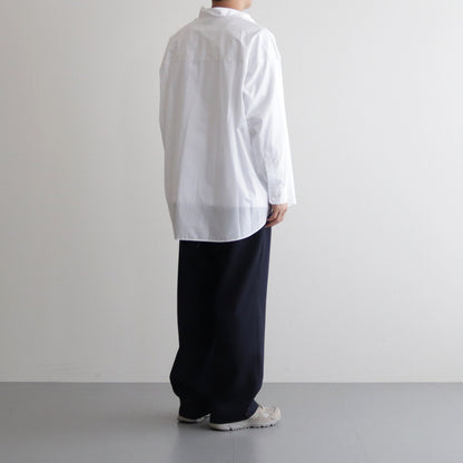 Broad L/S Oversized Regular Collar Shirt #WHITE [GM234-50001B]