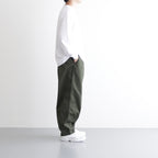 Suvin Herrigbone Parachute Pants #KHAKI [GM232-40073B]