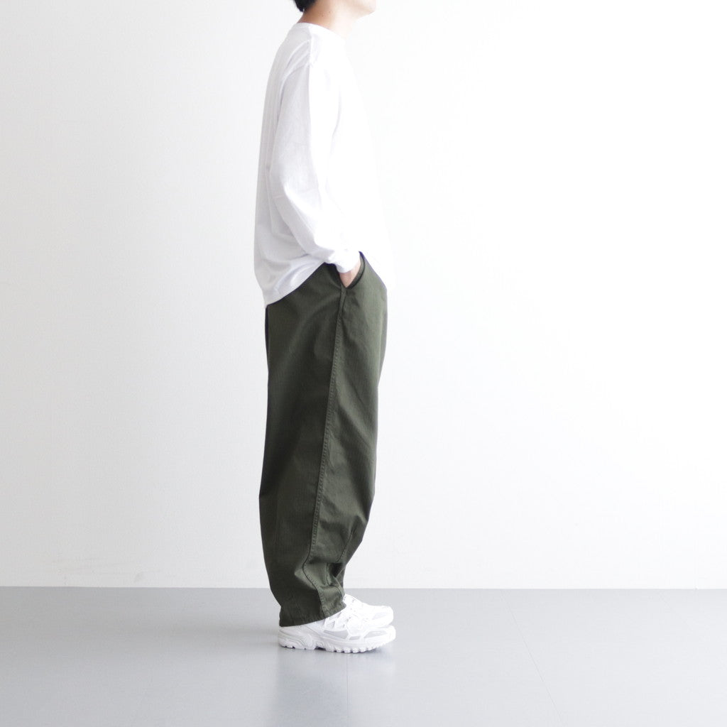 Suvin Herrigbone Parachute Pants #KHAKI [GM232-40073B]