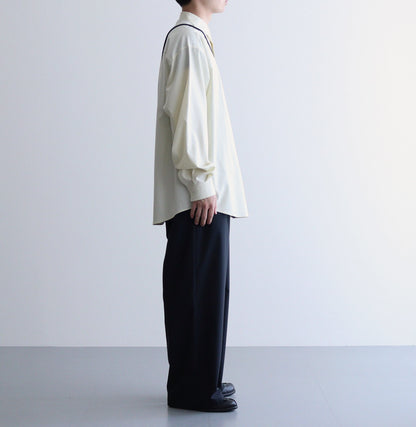 WASHED FINX TWILL BIG SHIRT #LIGHT YELLOW [A24SS02TN]