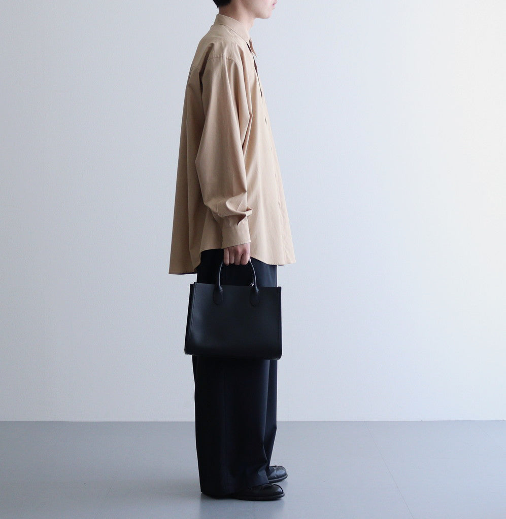 WASHED FINX TWILL BIG SHIRT #LIGHT BROWN [A24SS02TN]