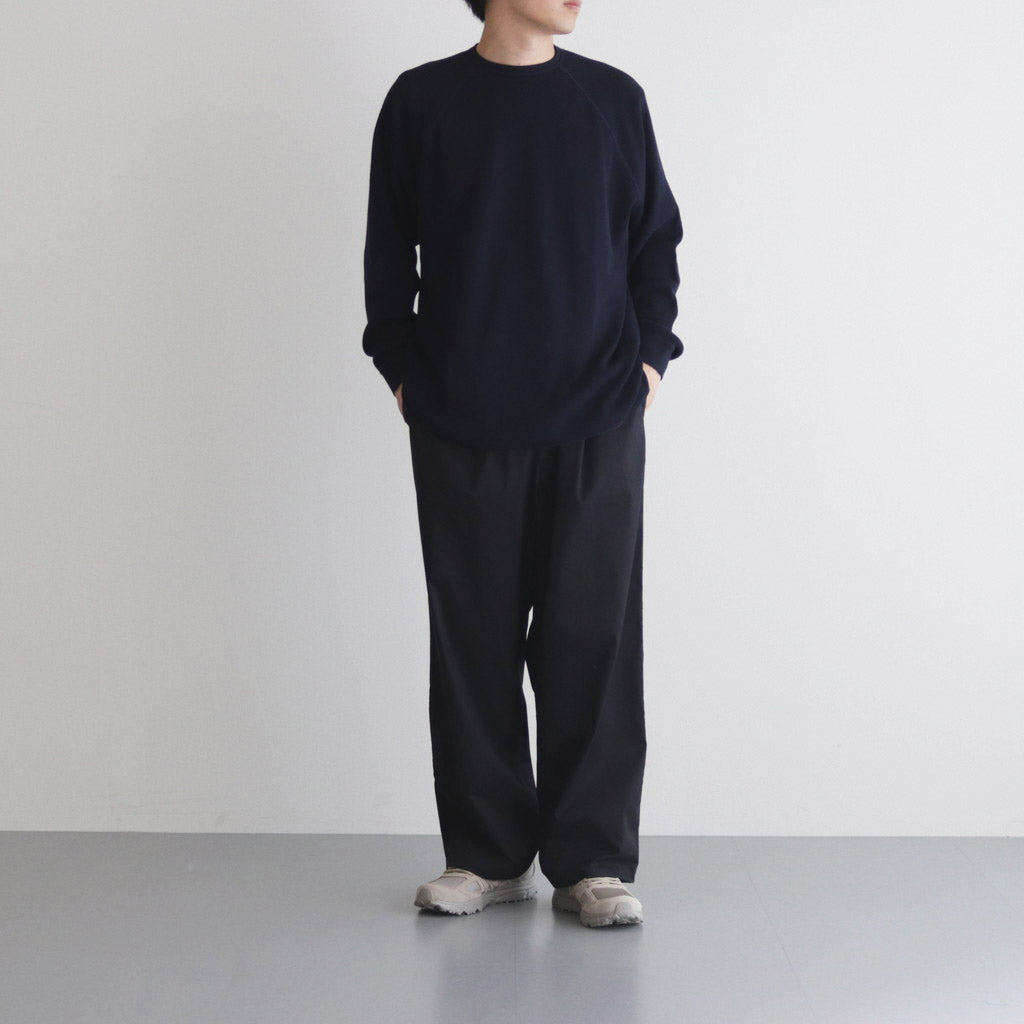 Waffle L/S Crew Neck Tee #NAVY [GU233-70135B]