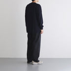 Waffle L/S Crew Neck Tee #NAVY [GU233-70135B]