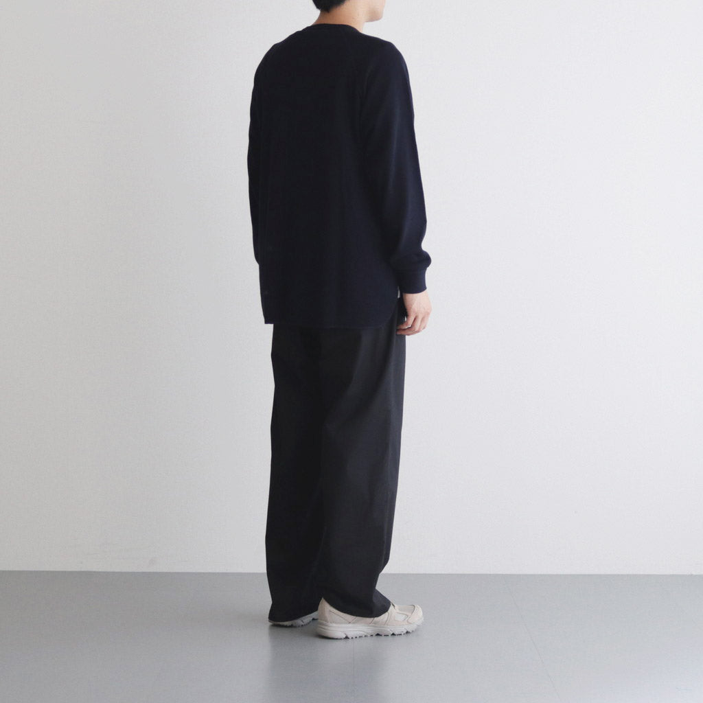 Waffle L/S Crew Neck Tee #NAVY [GU233-70135B]