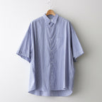 Broad S/S Oversized Regular Collar Shirt #BLUE STRIPE [GM241-50003STB]