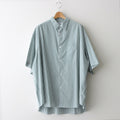 Broad S/S Oversized Regular Collar Shirt #GREEN STRIPE [GM241-50003STB]