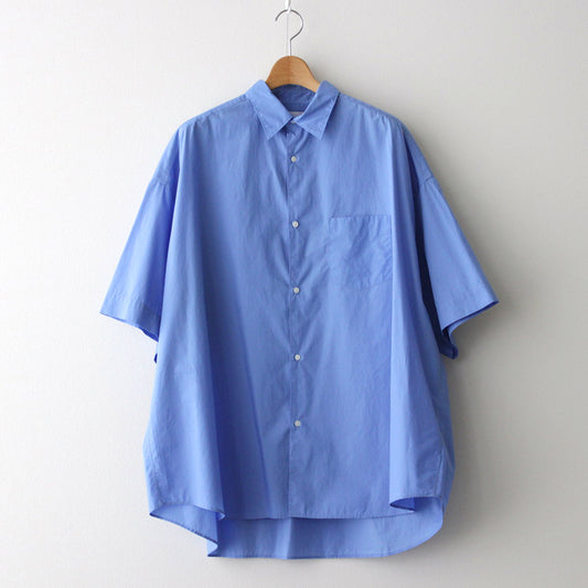 Broad S/S Oversized Regular Collar Shirt #BLUE [GM241-50003B]