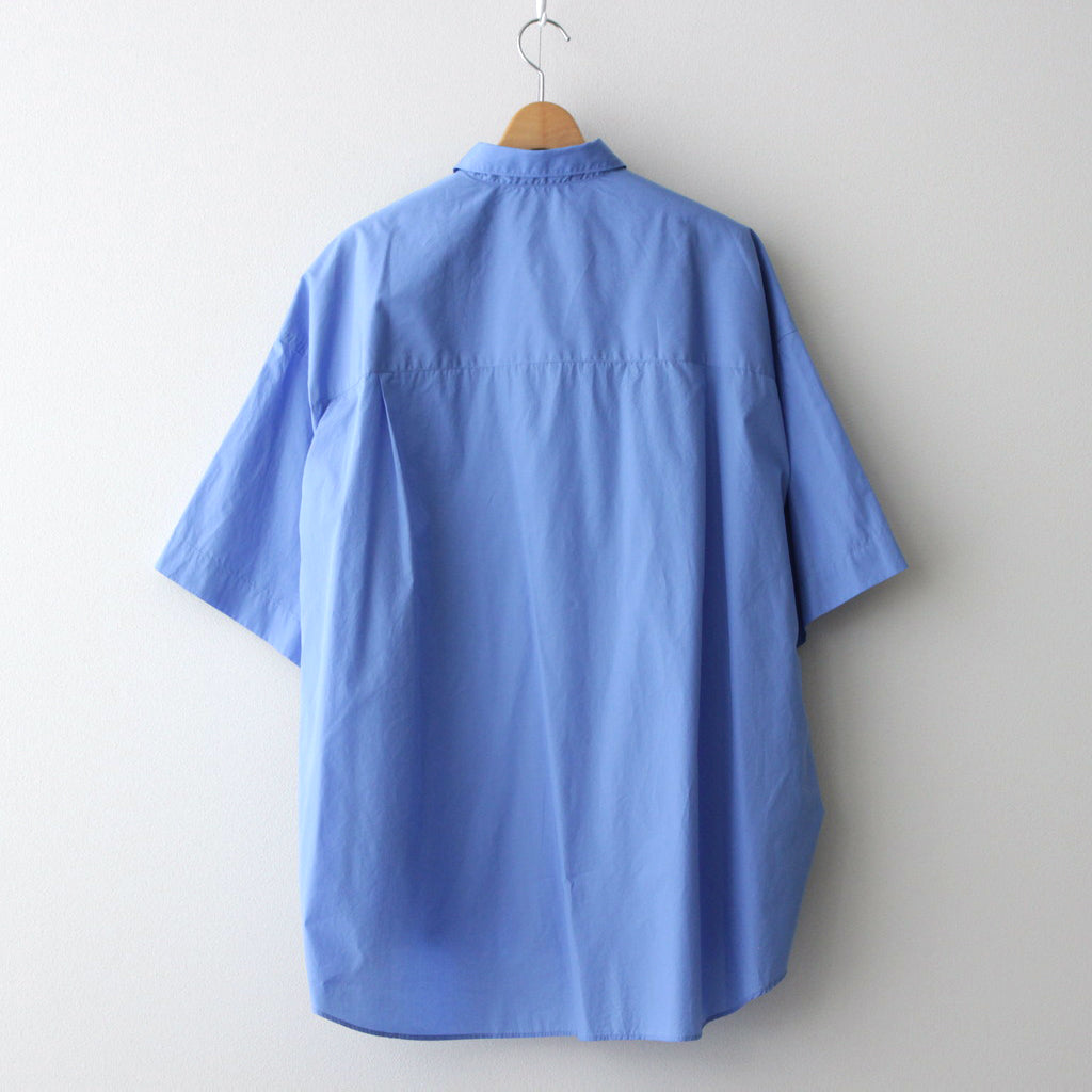 Broad S/S Oversized Regular Collar Shirt #BLUE [GM241-50003B]