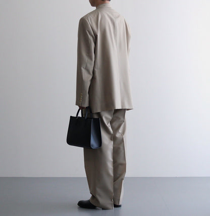 TROPICAL WOOL KID MOHAIR SLACKS #GRAY BEIGE [A24SP03WM]