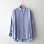 Broad L/S Oversized Regular Collar Shirt #BLUE STRIPE [GL241-50006STB]