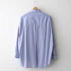 Broad L/S Oversized Regular Collar Shirt #BLUE STRIPE [GL241-50006STB]