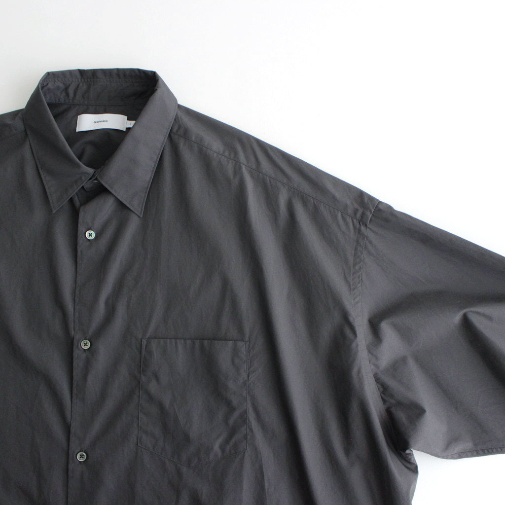 Broad S/S Oversized Regular Collar Shirt #C.GRAY [GM241-50003B]