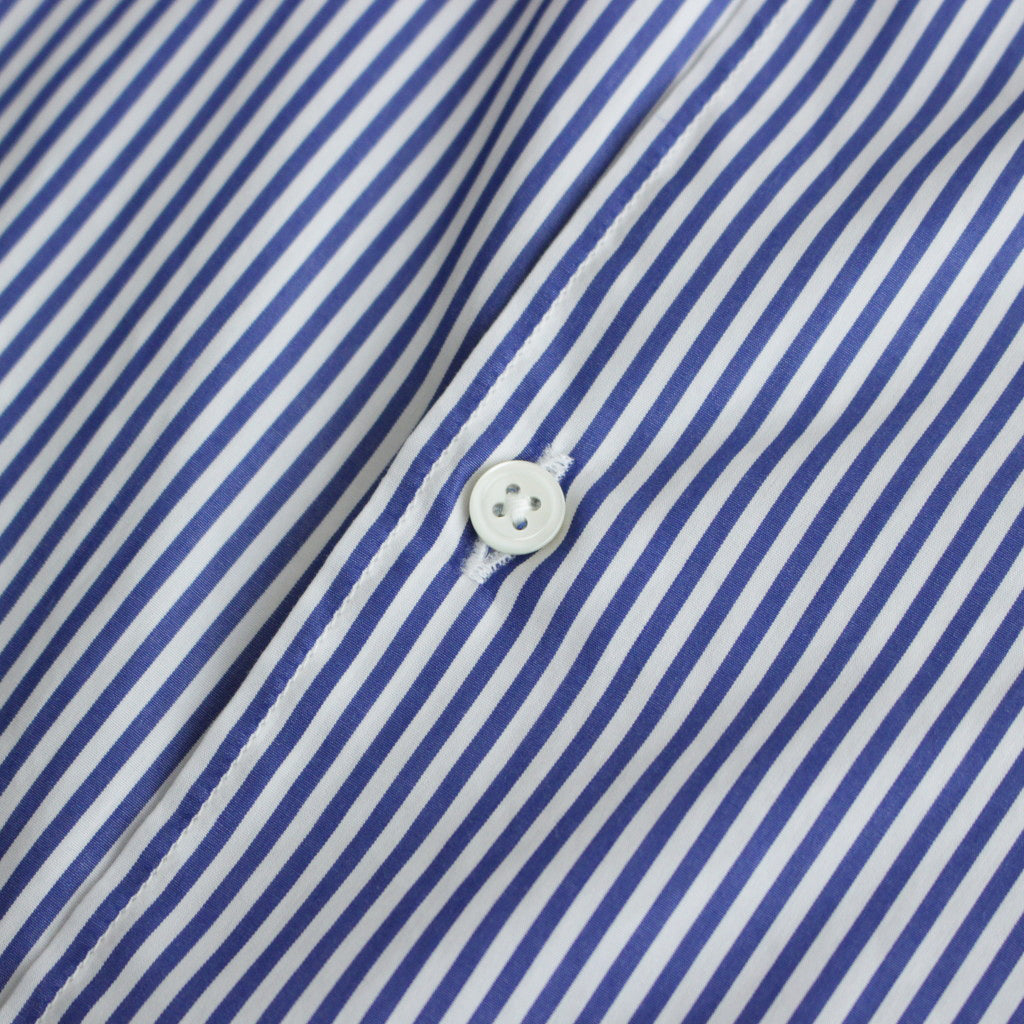 Broad S/S Oversized Regular Collar Shirt #BLUE STRIPE [GM241-50003STB]