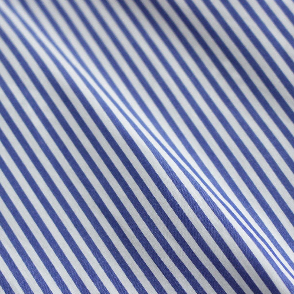 Broad S/S Oversized Regular Collar Shirt #BLUE STRIPE [GM241-50003STB]