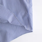 Broad S/S Oversized Regular Collar Shirt #BLUE STRIPE [GM241-50003STB]