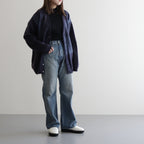 SQUARE PANNEL MOHAIR CARDIGAN #DARK NAVY [YK23FW0590S]