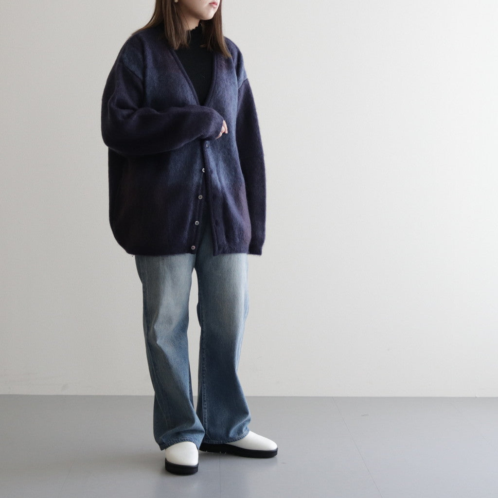SQUARE PANNEL MOHAIR CARDIGAN #DARK NAVY [YK23FW0590S]