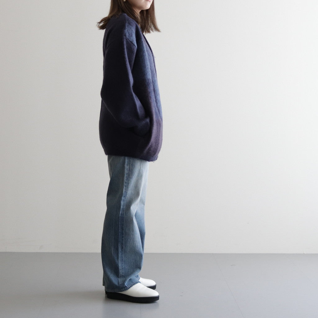 SQUARE PANNEL MOHAIR CARDIGAN #DARK NAVY [YK23FW0590S]