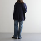 SQUARE PANNEL MOHAIR CARDIGAN #DARK NAVY [YK23FW0590S]