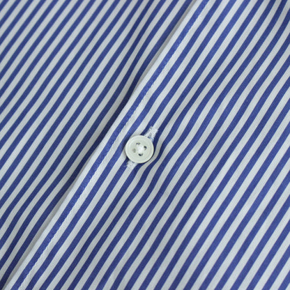 Broad L/S Oversized Regular Collar Shirt #BLUE STRIPE [GL241-50006STB]