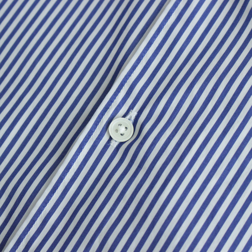 Broad L/S Oversized Regular Collar Shirt #BLUE STRIPE [GL241-50006STB]
