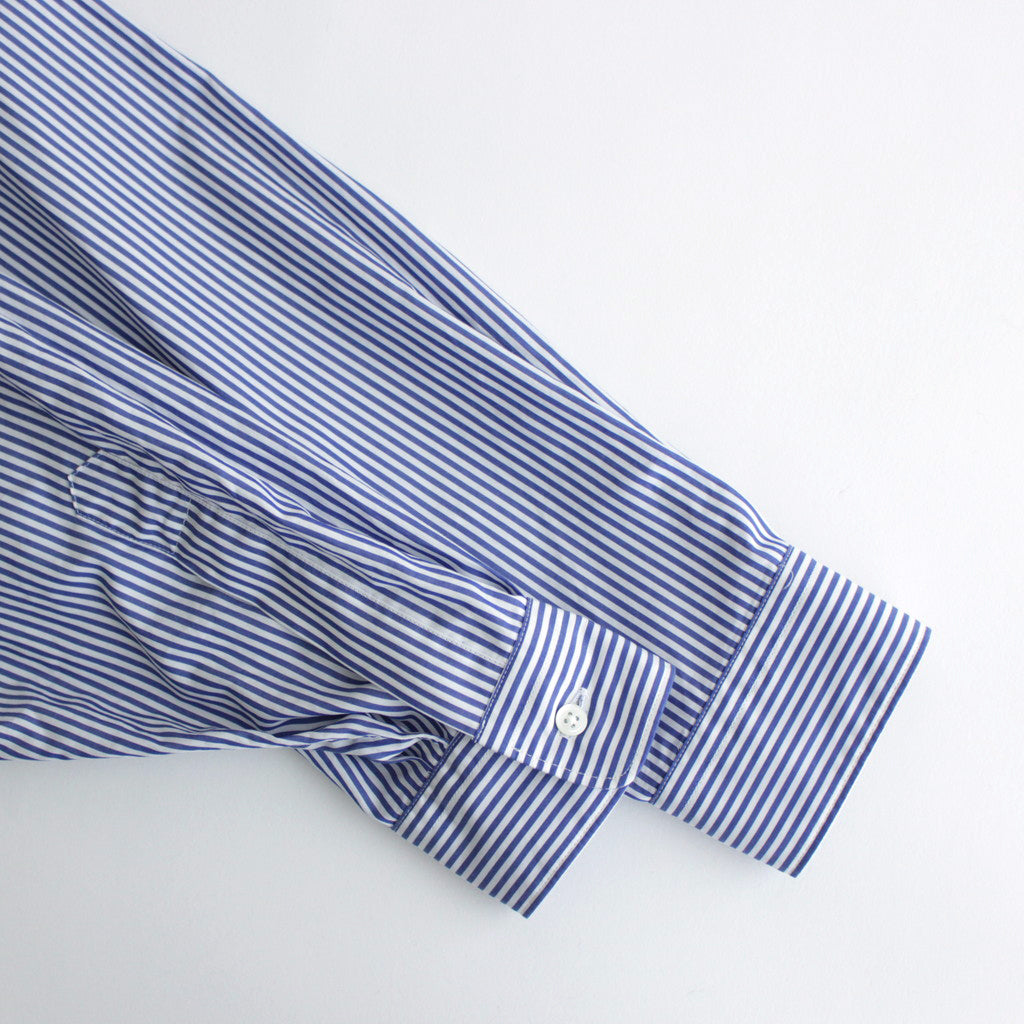 Broad L/S Oversized Regular Collar Shirt #BLUE STRIPE [GL241-50006STB]