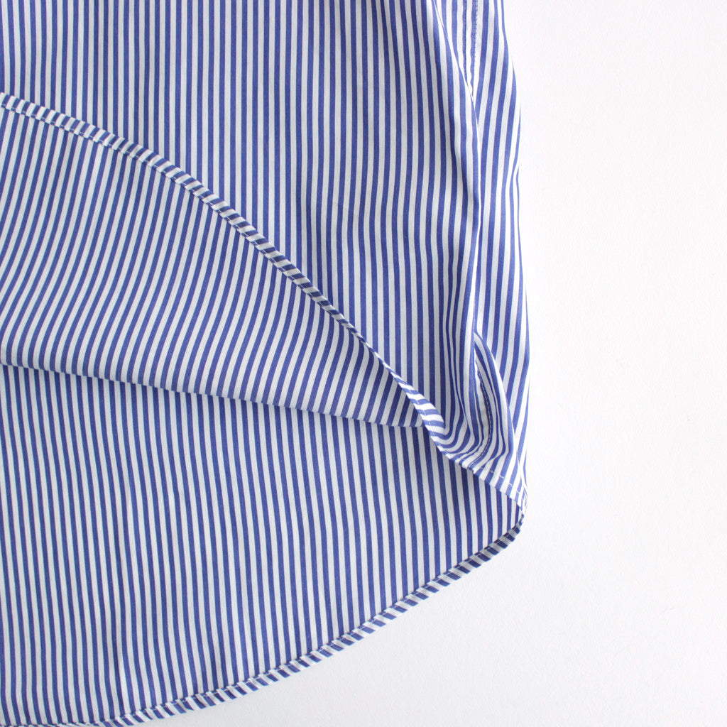 Broad L/S Oversized Regular Collar Shirt #BLUE STRIPE [GL241-50006STB]