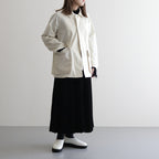 ZIP COAT SHORT #natural white [13551]