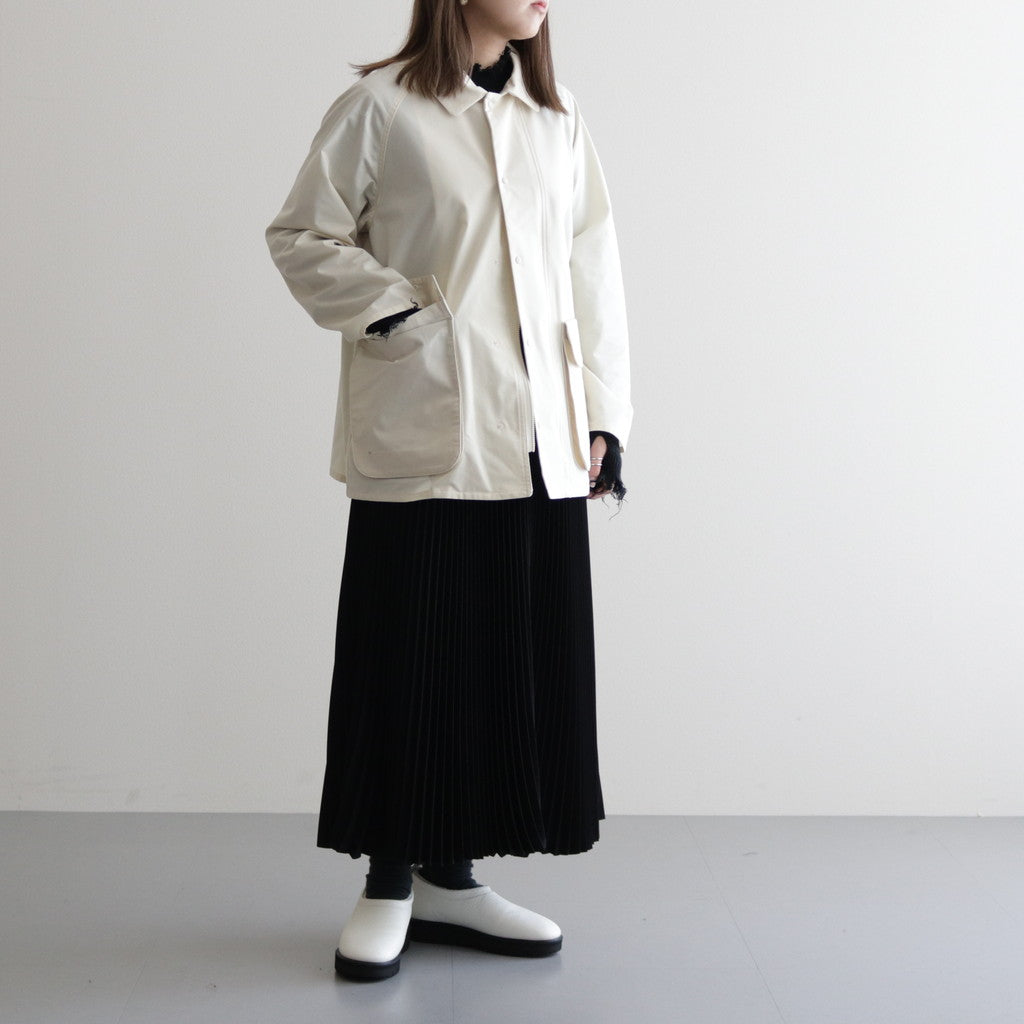 ZIP COAT SHORT #natural white [13551]