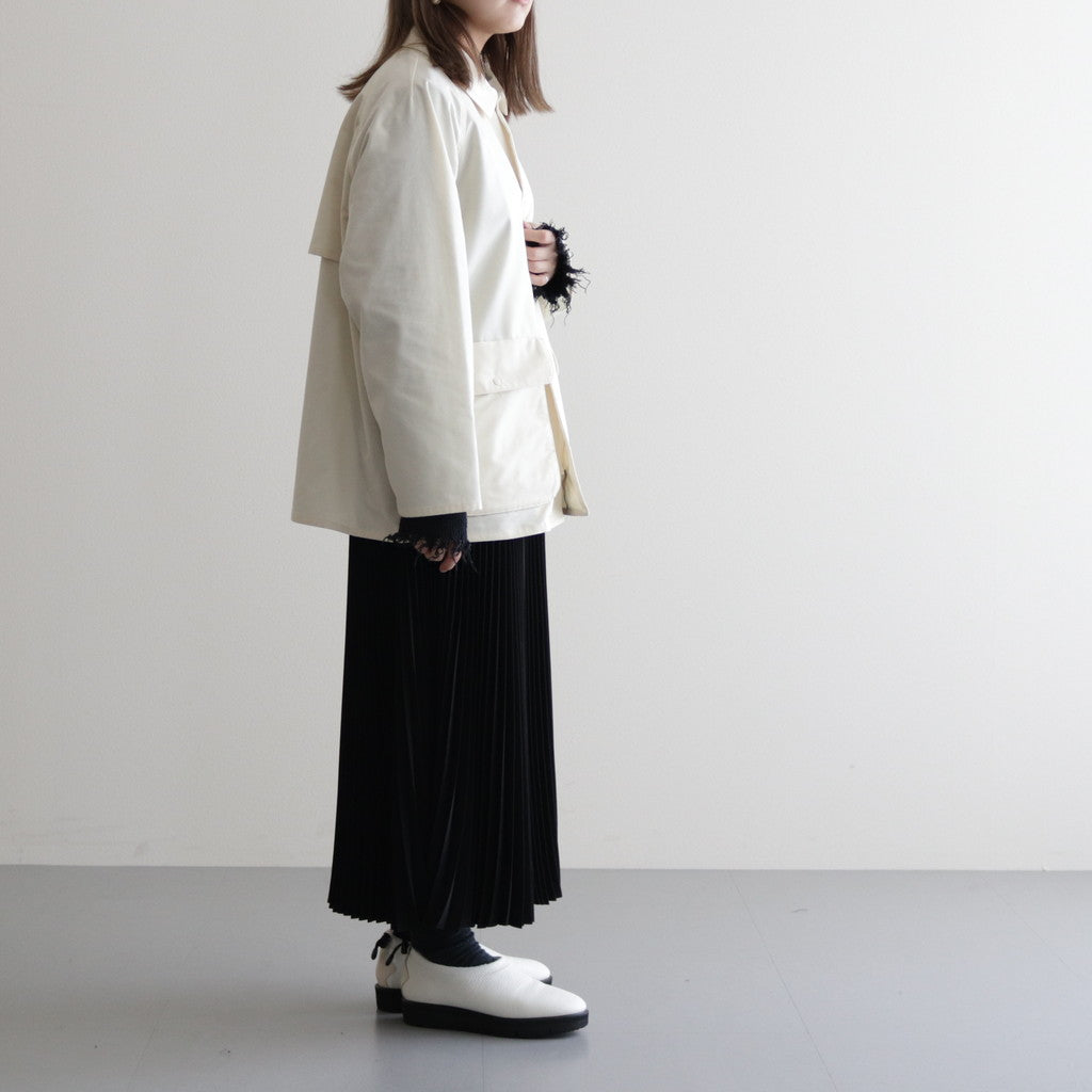 ZIP COAT SHORT #natural white [13551]