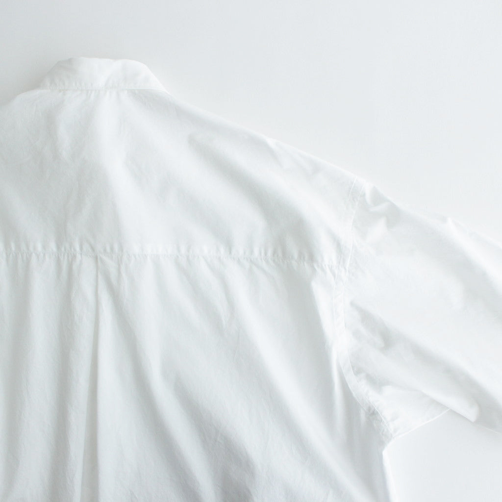 Broad L/S Oversized Regular Collar Shirt #WHITE [GL241-50006B]