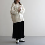 UNEVEN CREWNECK SWEATER #ECRU [YK23FW0596S]