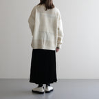 UNEVEN CREWNECK SWEATER #ECRU [YK23FW0596S]
