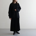 UNEVEN CREWNECK SWEATER #BLACK [YK23FW0596S]