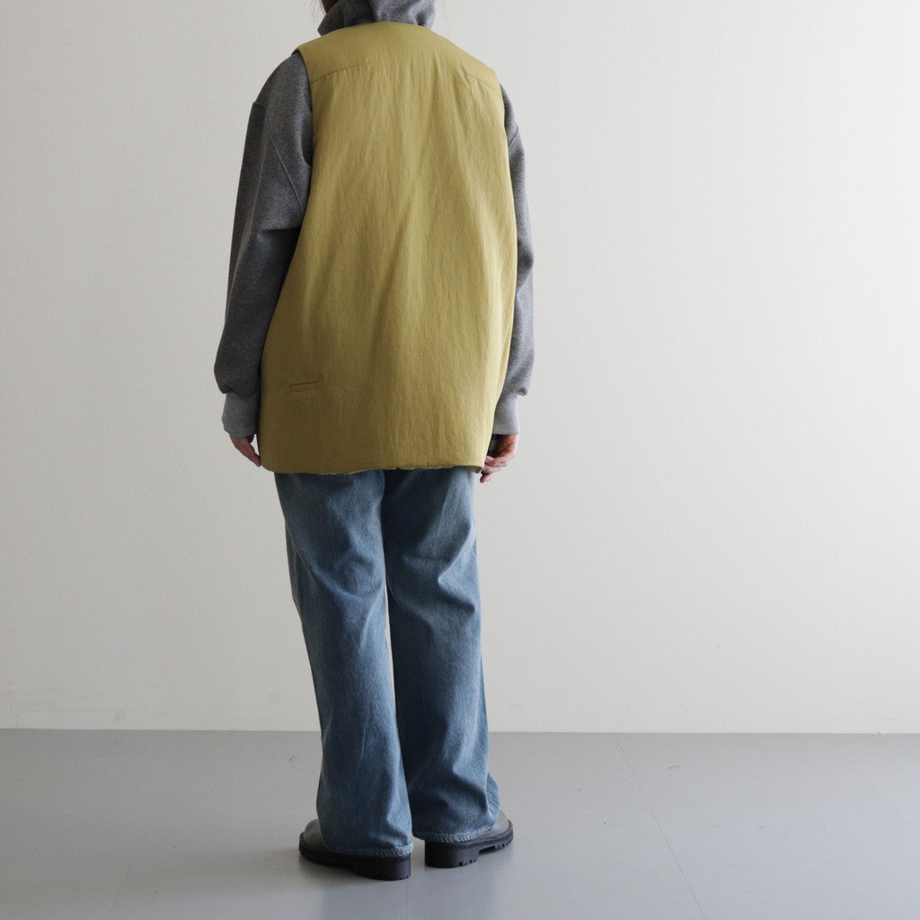 ヴィンテージNYラウンドカットパデッドベスト #Yellow Green [D223-V401]