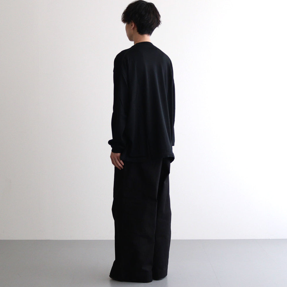 Worsted polyester jersey sweater #BLACK [HN-N001-051]