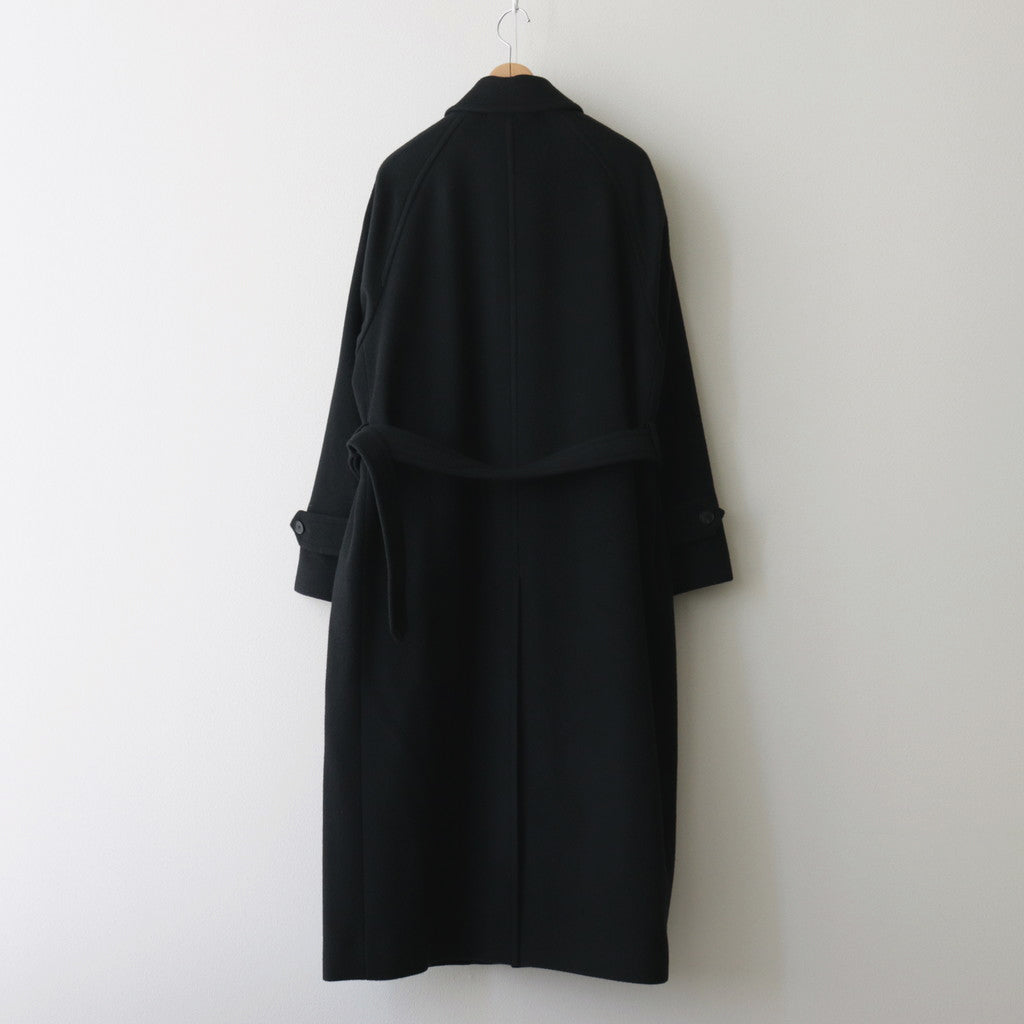 CASHMERE WOOL MOSSER SOUTIEN COLLAR COAT #BLACK [A23AC03MC] – ciacura