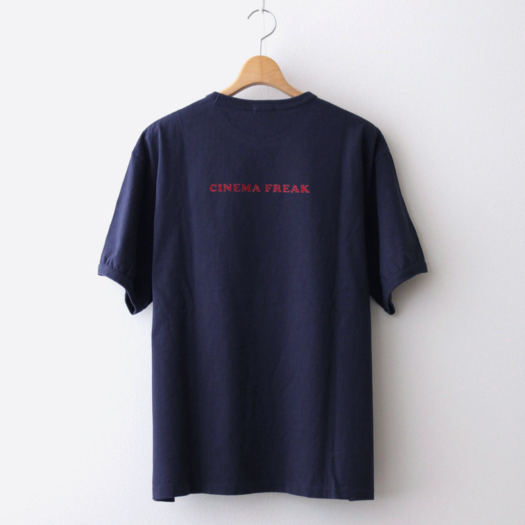 RINGER T-SHIRT LIFE IS A DRAMA #NAVY?~NAVY [H2401-CS029-3]