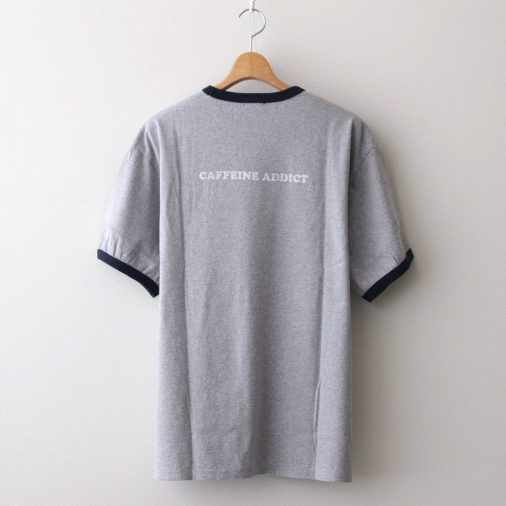 RINGER T-SHIRT NO CREAM NO SUGAR #GRAY?~NAVY [H2401-CS029-2]