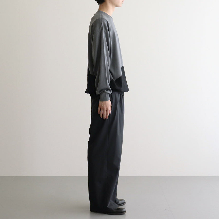 Fine Wool Tropical Easy Wide Pants #BLACK [GM243-40042]