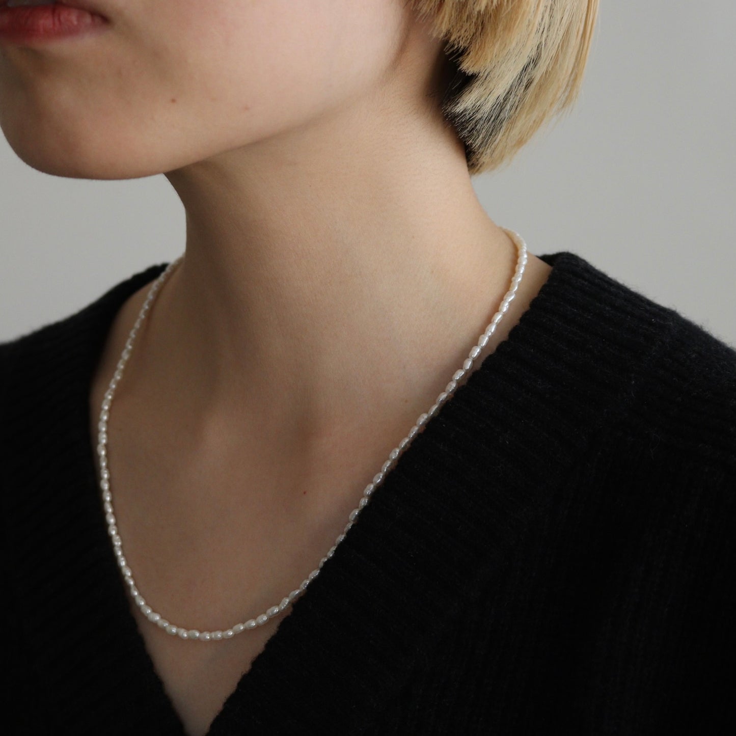 TWNKL PEARL NECKLESS #WHITE [SL020]