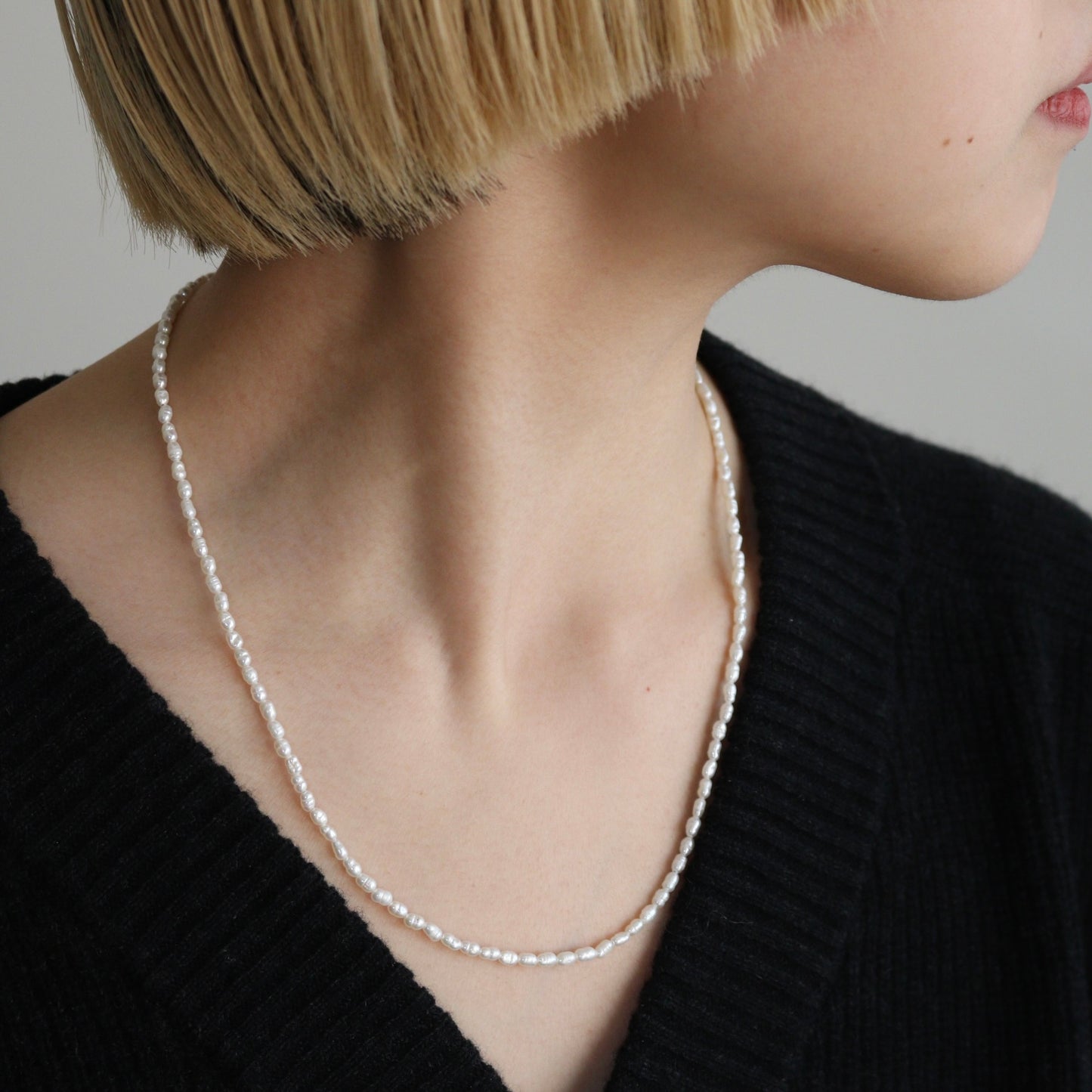 TWNKL PEARL NECKLESS #WHITE [SL020]