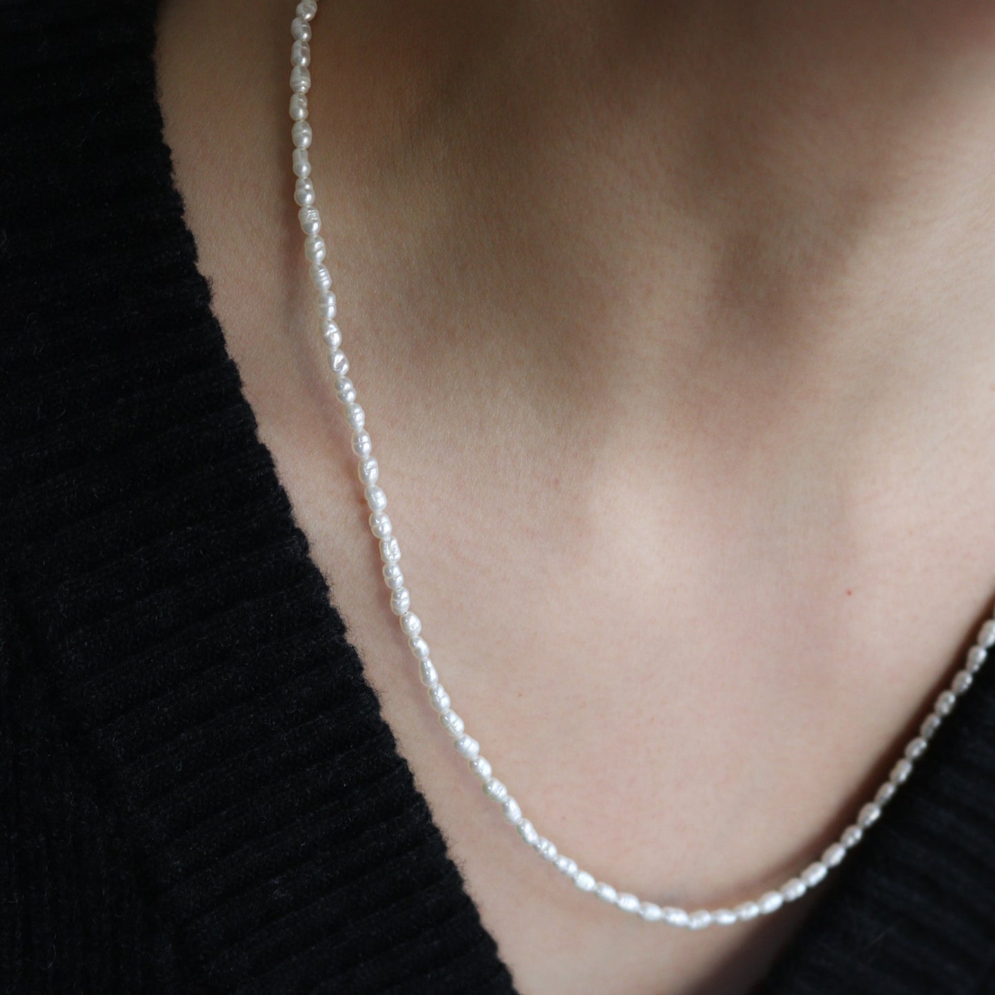 TWNKL PEARL NECKLESS #WHITE [SL020]