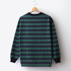 W's TECH DRAWSTRING BORDER L/S TEE #GREEN / NAVY [BE-33024L]